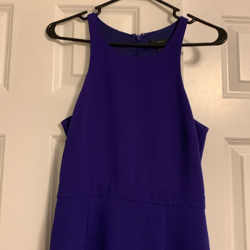 Jcrew blue suiting dress